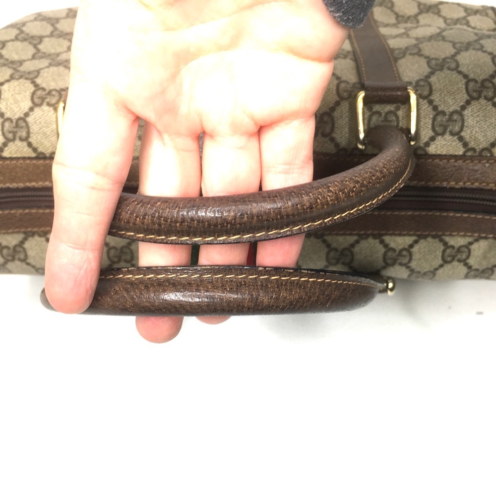 Authentic Gucci brown monogram coated canvas Boston satchel bag - Picture 16 of 16